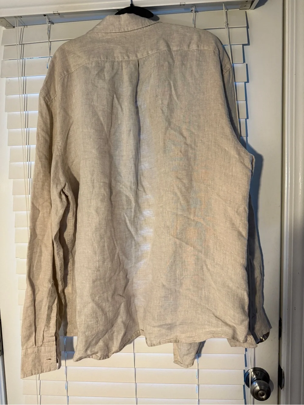 Men's Banana Republic 100% Linen Button-Up Shirt Untucked Standard Fit Fisherman